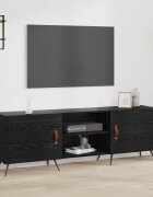 vidaXL ТВ шкаф 150 x 30 x 50 cm Черен дъб Инженерна дървесина