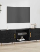 vidaXL ТВ шкаф 150 x 30 x 50 cm Черен дъб Инженерна дървесина