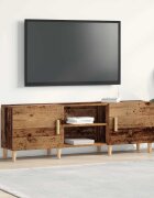 vidaXL ТВ шкаф 150 x 30 x 50 см Старо дърво Инженерна дървесина