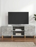 vidaXL ТВ шкаф 150 x 31 x 50 см Бетонно сиво Инженерна дървесина