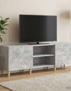 vidaXL ТВ шкаф 150 x 31 x 50 см Бетонно сиво Инженерна дървесина