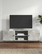 vidaXL ТВ шкаф 150 x 31 x 50 см Бетонно сиво Инженерна дървесина