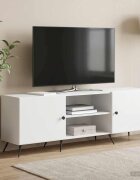 vidaXL ТВ шкаф 150 x 31 x 50 см Бяло Инженерна дървесина