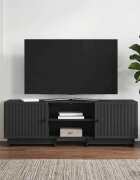 vidaXL ТВ шкаф 150 x 31 x 50 см Черно Инженерен дървен материал