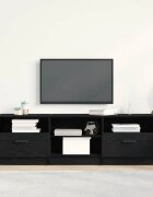 vidaXL ТВ шкаф 150 x 335 x 45 см Черния дъб Инженерна дървесина