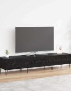 vidaXL ТВ шкаф 150 x 36 x 30 см Черен дъб Инженерна дървесина
