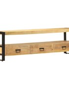 vidaXL ТВ шкаф 150x30x45 см мангово дърво масив