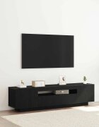 vidaXL ТВ шкаф 160 x 35 x 40 см Черно Инженерна дървесина