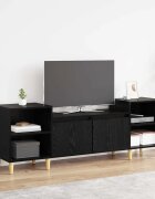vidaXL ТВ шкаф 160 x 35 x 55 см Черния дъб Инженерна дървесина