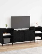 vidaXL ТВ шкаф 160 x 35 x 55 см Черния дъб Инженерна дървесина