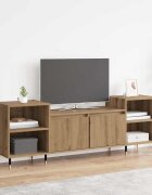 vidaXL ТВ шкаф 160 x 35 x 55 см Дъб Инженерна дървесина