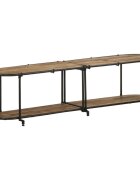 vidaXL ТВ шкаф 160x42x40 см грубо мангово дърво масив