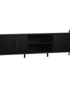 vidaXL ТВ шкаф 1675 x 33 x 50 см Черен дъб Инженерна дървесина