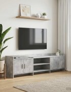 vidaXL ТВ шкаф 168 x 33 x 47 см Бетонно сиво Инженерна дървесина