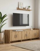 vidaXL ТВ шкаф 168 x 33 x 47 см Дъб артизан Инженерна дървесина