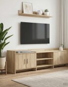 vidaXL ТВ шкаф 168 x 33 x 47 см Дъб сонома Инженерна дървесина