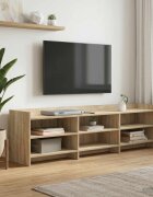 vidaXL ТВ шкаф 168 x 33 x 47 см Дъб сонома Инженерна дървесина