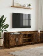 vidaXL ТВ шкаф 168 x 33 x 47 см Опушен дъб Инженерна дървесина