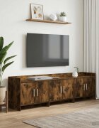 vidaXL ТВ шкаф 168 x 33 x 47 см Опушен дъб Инженерна дървесина