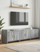 vidaXL ТВ шкаф 168 x 33 x 47 см Сив Сонома Инженерна дървесина