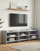 vidaXL ТВ шкаф 168 x 33 x 47 см Сив Сонома Инженерна дървесина