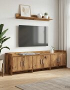 vidaXL ТВ шкаф 168 x 33 x 47 см Старо дърво Инженерна дървесина