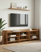 vidaXL ТВ шкаф 168 x 33 x 47 см Старо дърво Инженерна дървесина