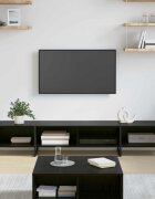 vidaXL ТВ шкаф 170.5 x 36 x 30.5 см Черния дъб Инженерна дървесина