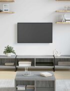 vidaXL ТВ шкаф 170.5 x 36 x 30.5 см Сив Сонома Инженерна дървесина