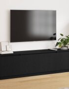 vidaXL ТВ шкаф 180 x 38 x 49 см Черния дъб Инженерна дървесина