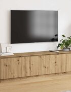vidaXL ТВ шкаф 180 x 38 x 49 см Дъб Инженерна дървесина