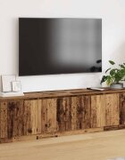 vidaXL ТВ шкаф 180 x 38 x 49 см Старо дърво Инженерна дървесина