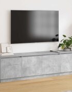 vidaXL ТВ шкаф 180 x 38 x 49 см Циментено сиво Инженерна дървесина