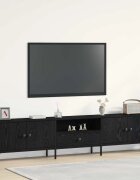 vidaXL ТВ шкаф 200 x 25 x 44 см Черен дъб Инженерна дървесина