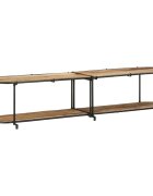 vidaXL ТВ шкаф 200x42x40 см грубо мангово дърво масив