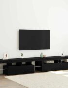 vidaXL ТВ шкаф 3 бр. Черния дъб Инженерна дървесина