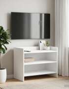 vidaXL ТВ шкаф 60 x 33 x 47 см Бяло Инженерна дървесина