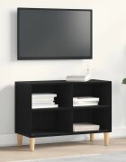 vidaXL ТВ шкаф 695 x 30 x 50 см Черния дъб Инженерна дървесина