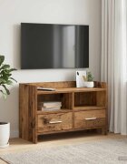vidaXL ТВ шкаф 715 x 33 x 47 см Старо дърво Инженерна дървесина
