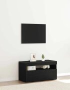vidaXL ТВ шкаф 75 x 35 x 40 см Черния дъб Инженерна дървесина