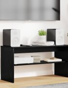 vidaXL ТВ шкаф 80 х 30 х 40 см Черния дъб Инженерна дървесина