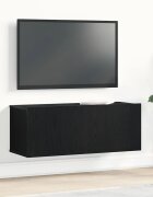 vidaXL ТВ шкаф 80 x 30 x 30 см Черния дъб Инженерна дървесина