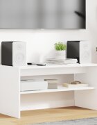 vidaXL ТВ шкаф 80 x 35 x 40 см Бяло Инженерна дървесина