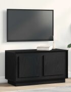 vidaXL ТВ шкаф 80 x 35 x 45 cm Черен дъб Инженерна дървесина