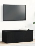 vidaXL ТВ шкаф 80x34x30 см Черния дъб Инженерна дървесина
