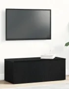 vidaXL ТВ шкаф 80x34x30 см Черния дъб Инженерна дървесина