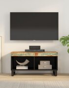 vidaXL ТВ шкаф 85x33x435 см регенерирано дърво масив
