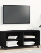 vidaXL ТВ шкаф 90 x 35 x 40.5 см Черно Инженерна дървесина