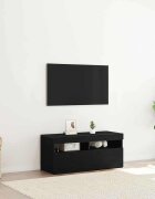 vidaXL ТВ шкаф 90 x 35 x 40 см Черния дъб Инженерна дървесина