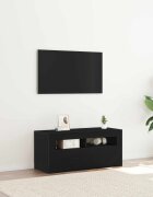 vidaXL ТВ шкаф 90 x 35 x 40 см Черния дъб Инженерна дървесина